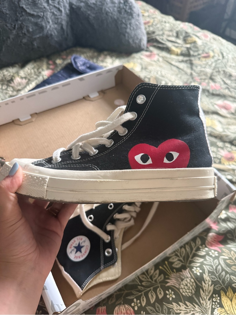 Comme des Garçons Chuck Taylor ‘70 high tops in box